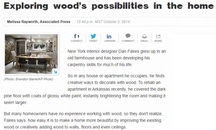 Exploring woods possibilities in the home